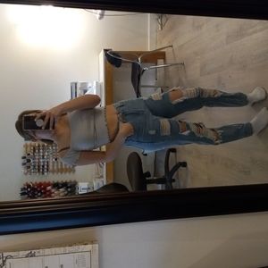 Forever 21 off the shoulder white crop top size xs